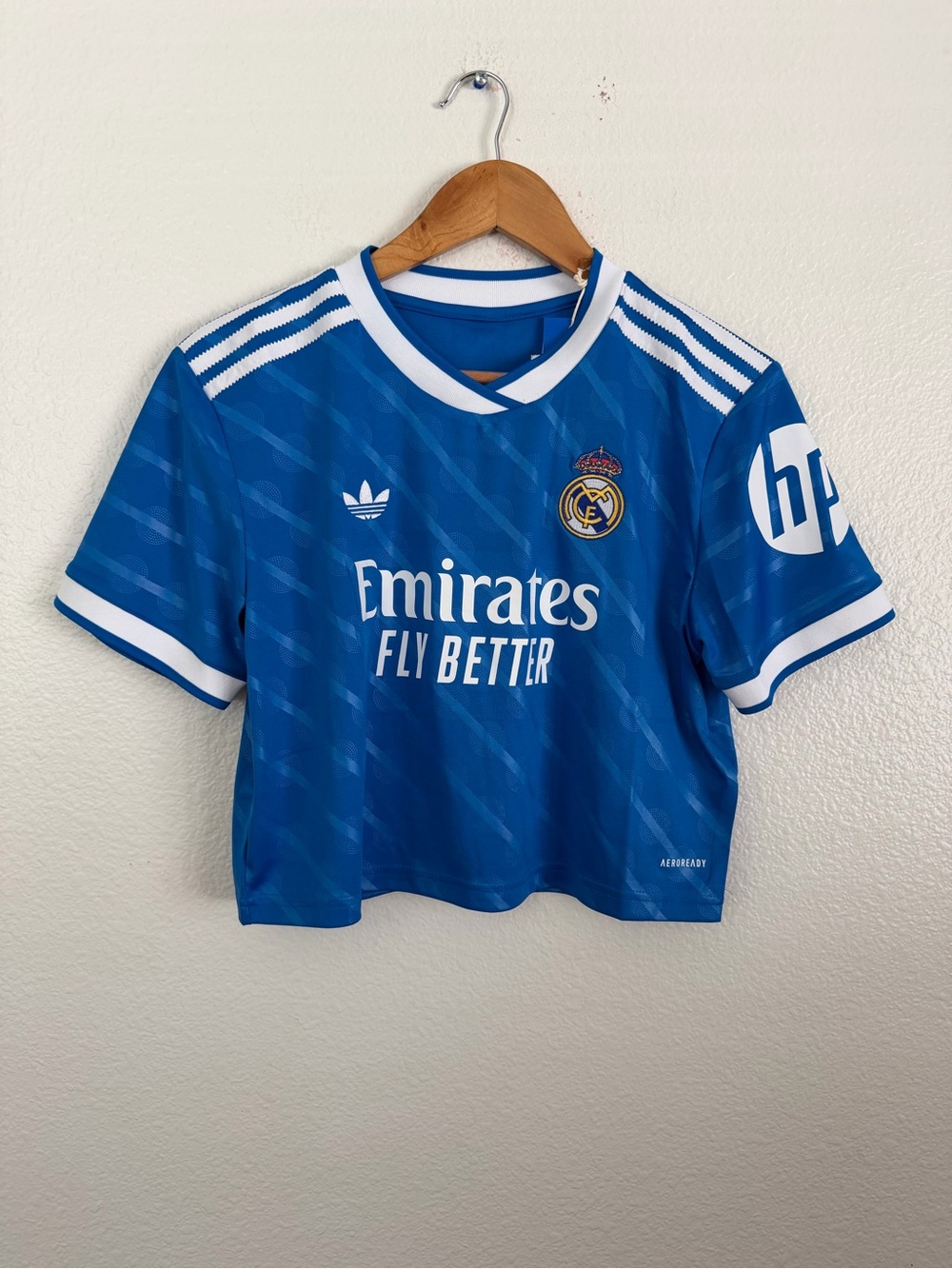 Adidas Real Madrid Cropped Soccer Jersey World Cup Ronaldo Women’s Size Large